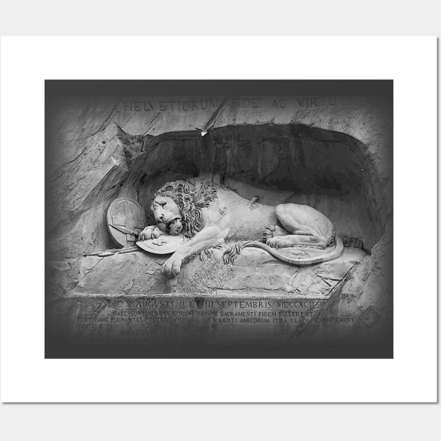 Dying Lion of Lucerne - Löwendenkmal (2) Wall Art by PrivateVices